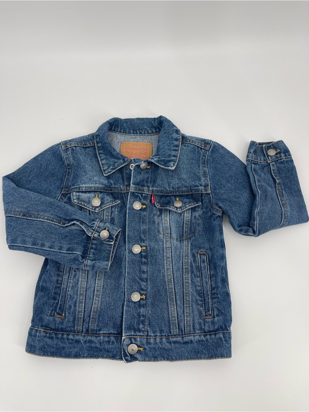 Levi Strauss Unisex Children’s Kids 90’s Classic Blue Jean Denim Trucker Jacket